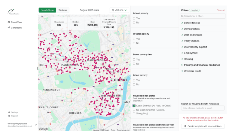 Household map shortfall